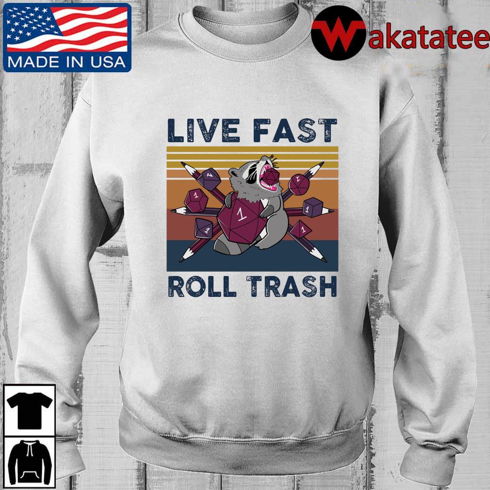 Raccoon live fast roll trash vintage shirt