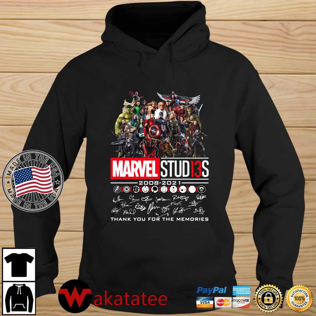 Marvel Studi13s 2008-2021 thank you for the memories signatures s Wakatatee hoodie den