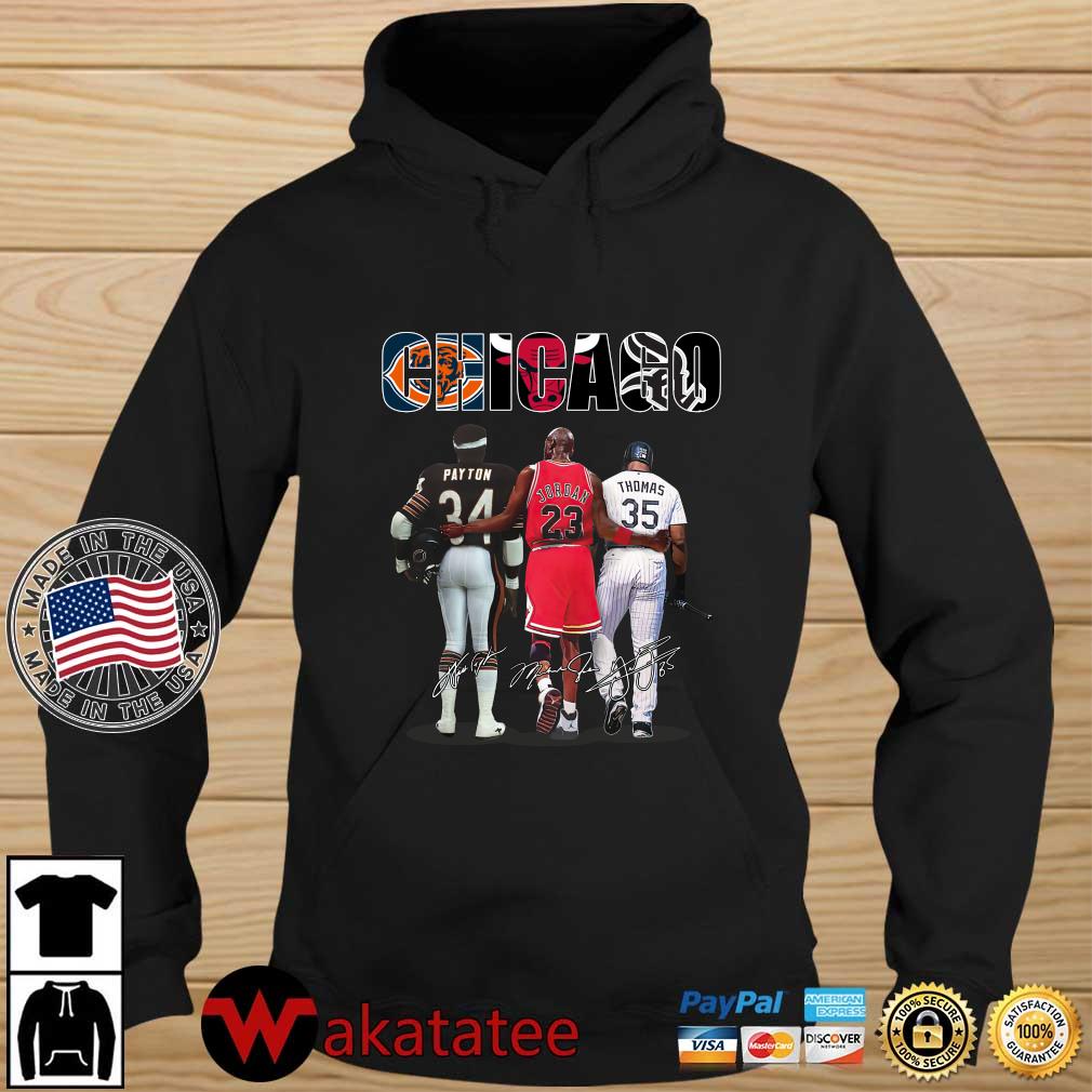 Official Chicago Sport Walter Payton Michael Jordan Frank Thomas’s Signatures Shirt Wakatatee hoodie den