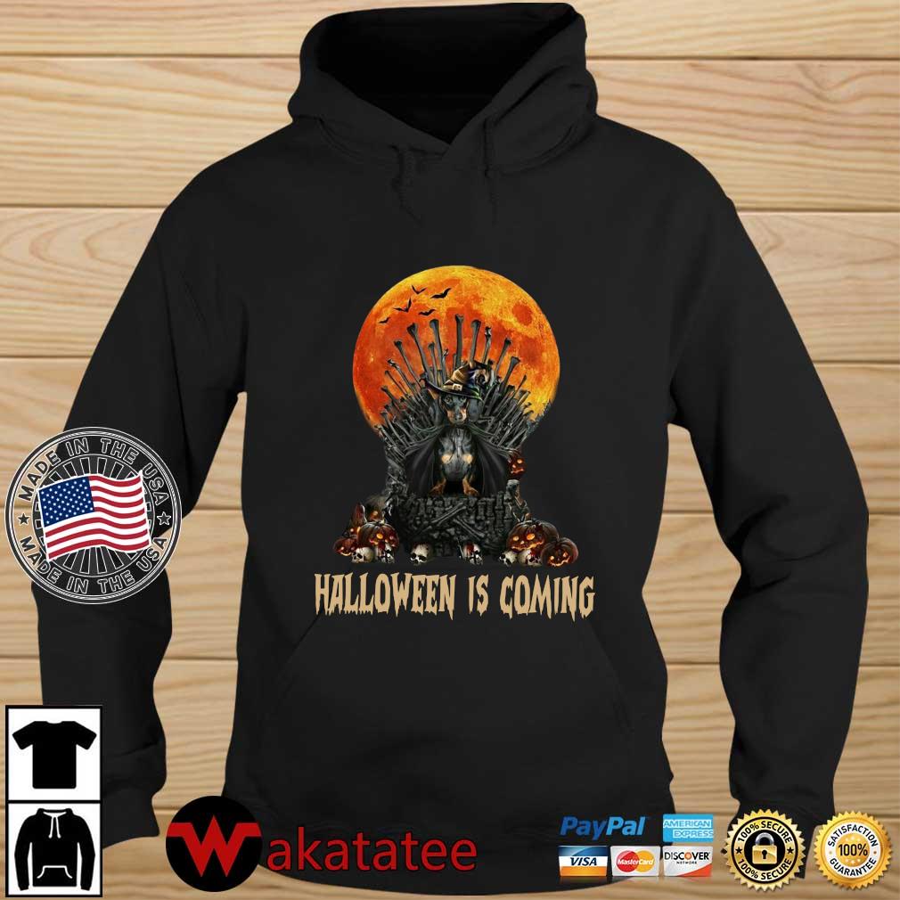 Witch Dachshund Iron Throne Halloween Is Coming Shirt Wakatatee hoodie den
