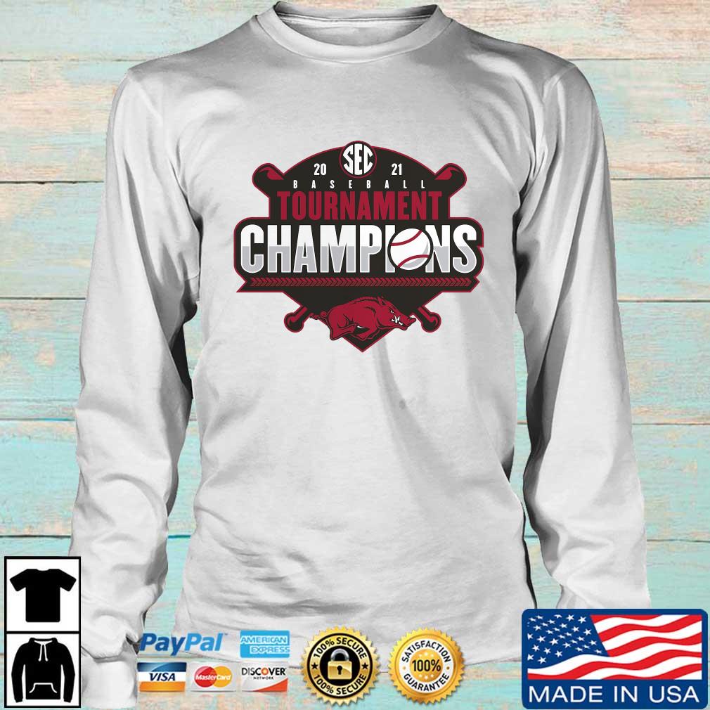 Arkansas Razorbacks 2021 sec baseball tournament Champions shirt