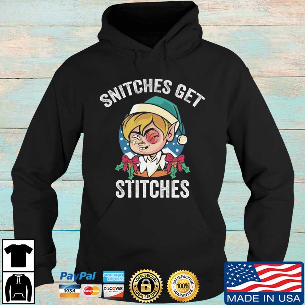 Elf snitches get stitches Christmas sweater Hoodie den