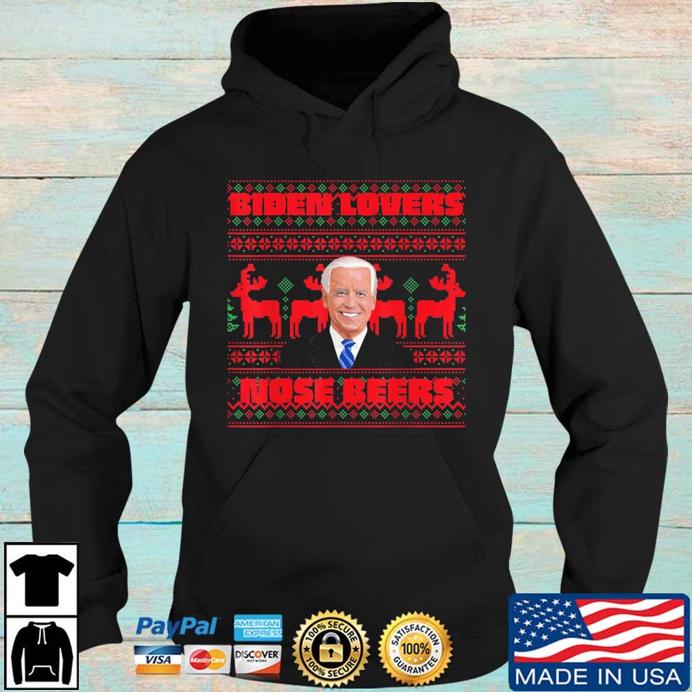 Joe Biden lovers nose beers Ugly Christmas sweater Hoodie den