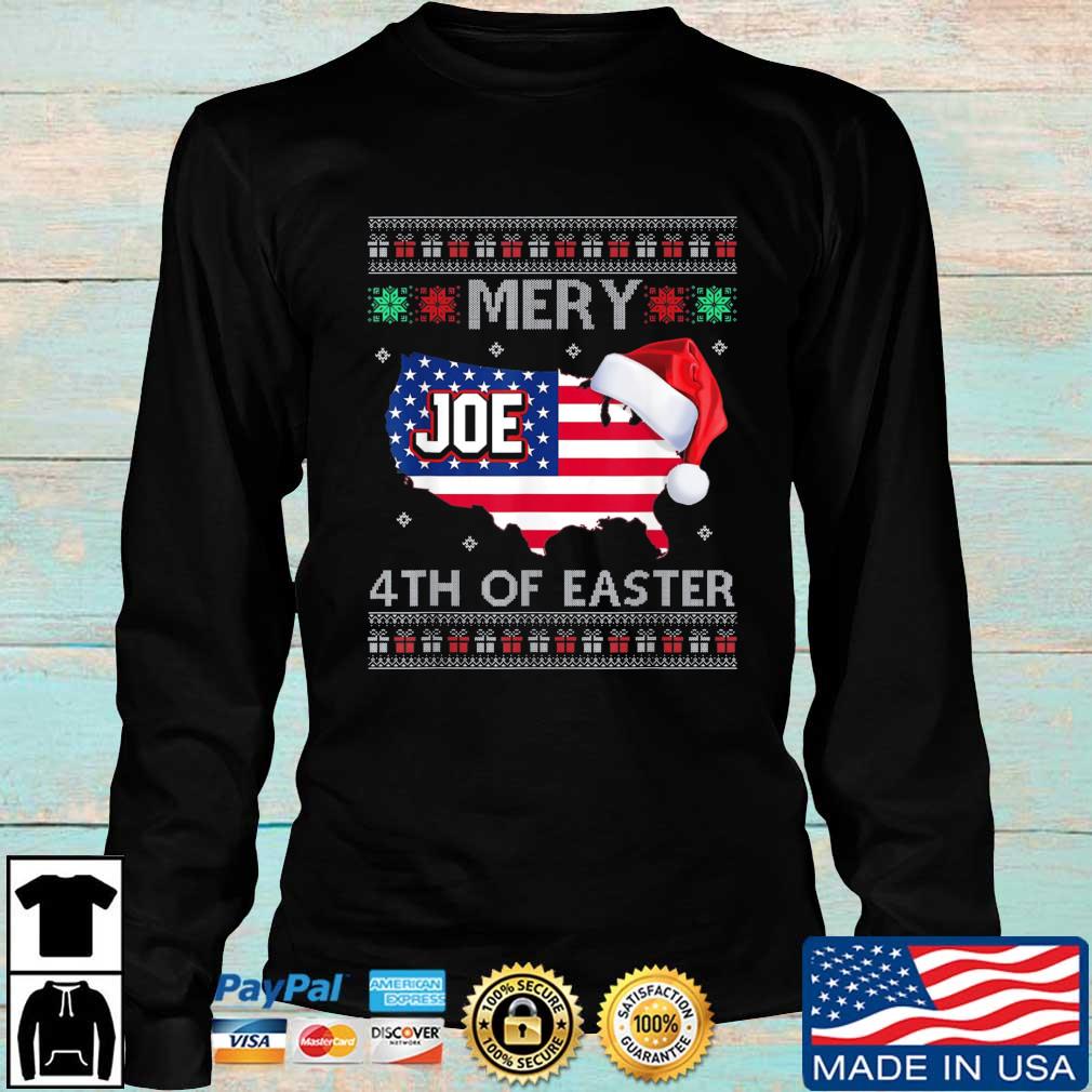 Merry 4th Of Easter Joe Biden Christmas Ugly Usa Flag sweater