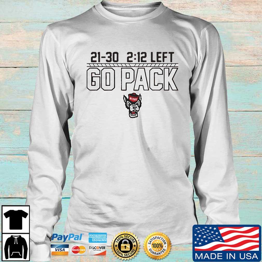 NC State Wolfpack 21 30 left go pack shirt